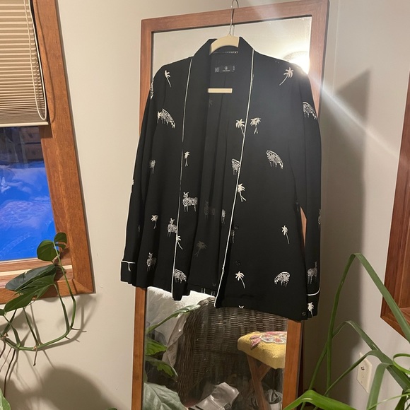 Volcom double breasted zebra and palm print blazer - Picture 3 of 3